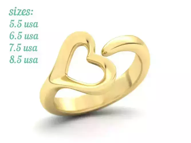 Open Heart Ring elegant design N0273