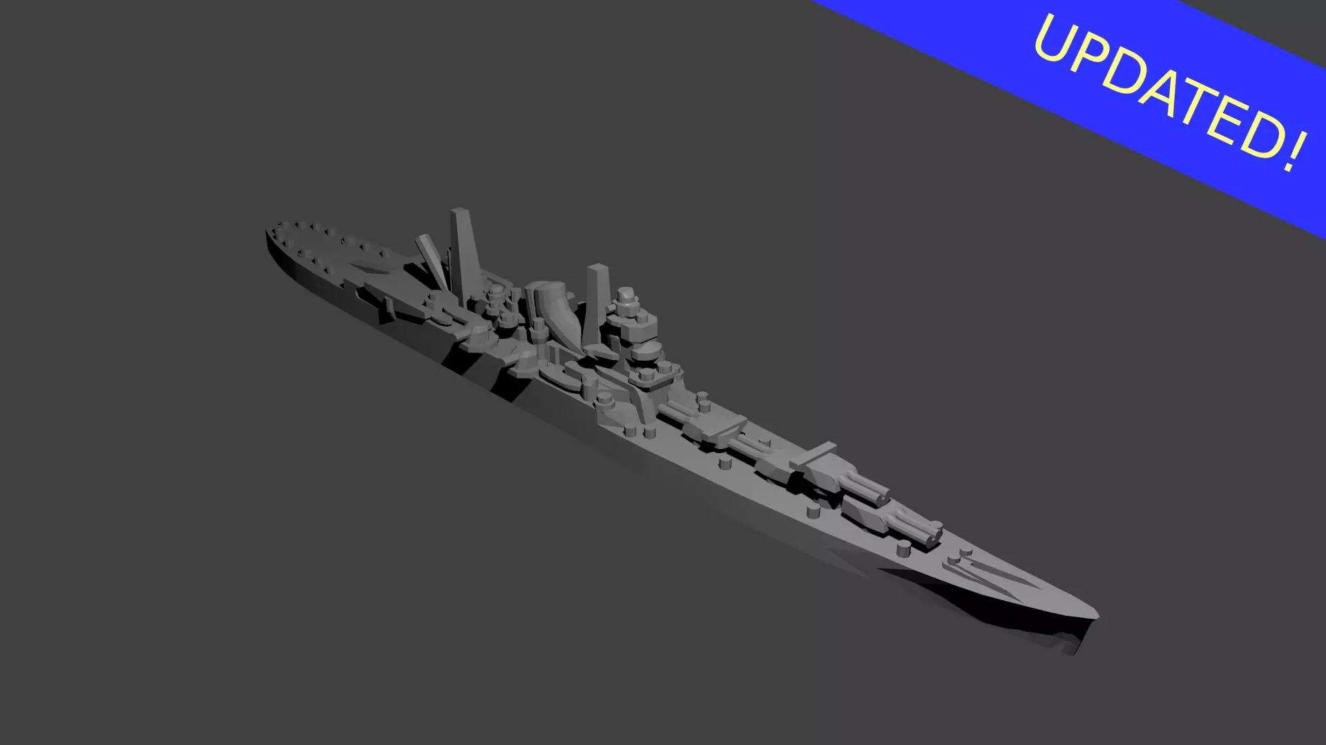 Japanese Tone Class Cruiser Warship 3D print model