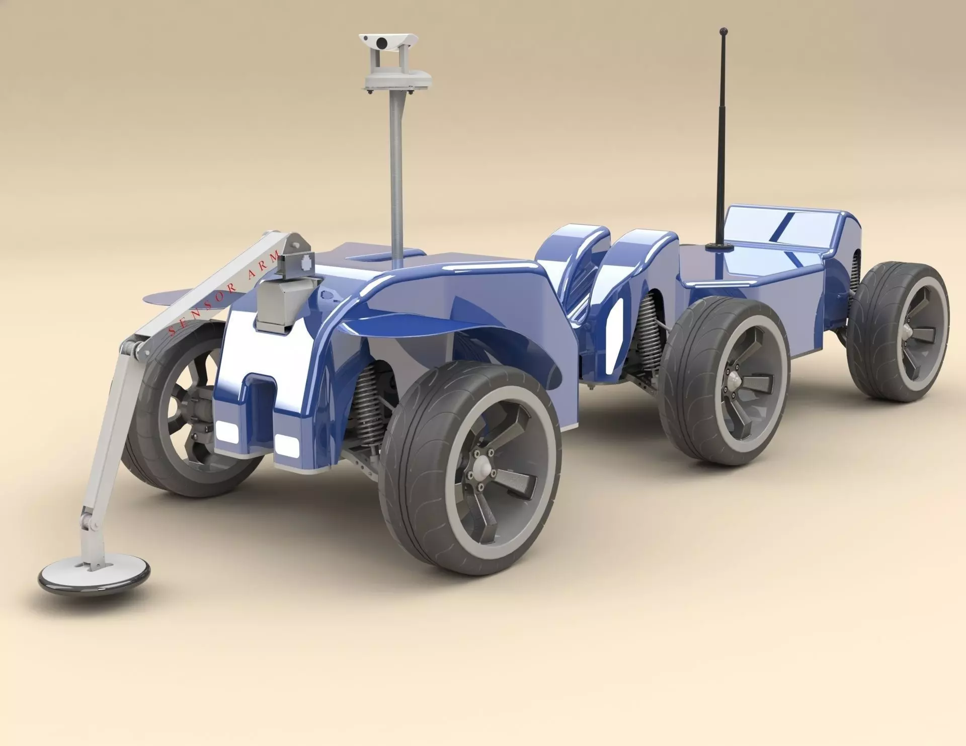 Mine Detection Robot Design Free 3D model