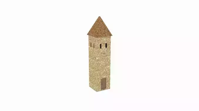 Castle tower Free low-poly 3D model