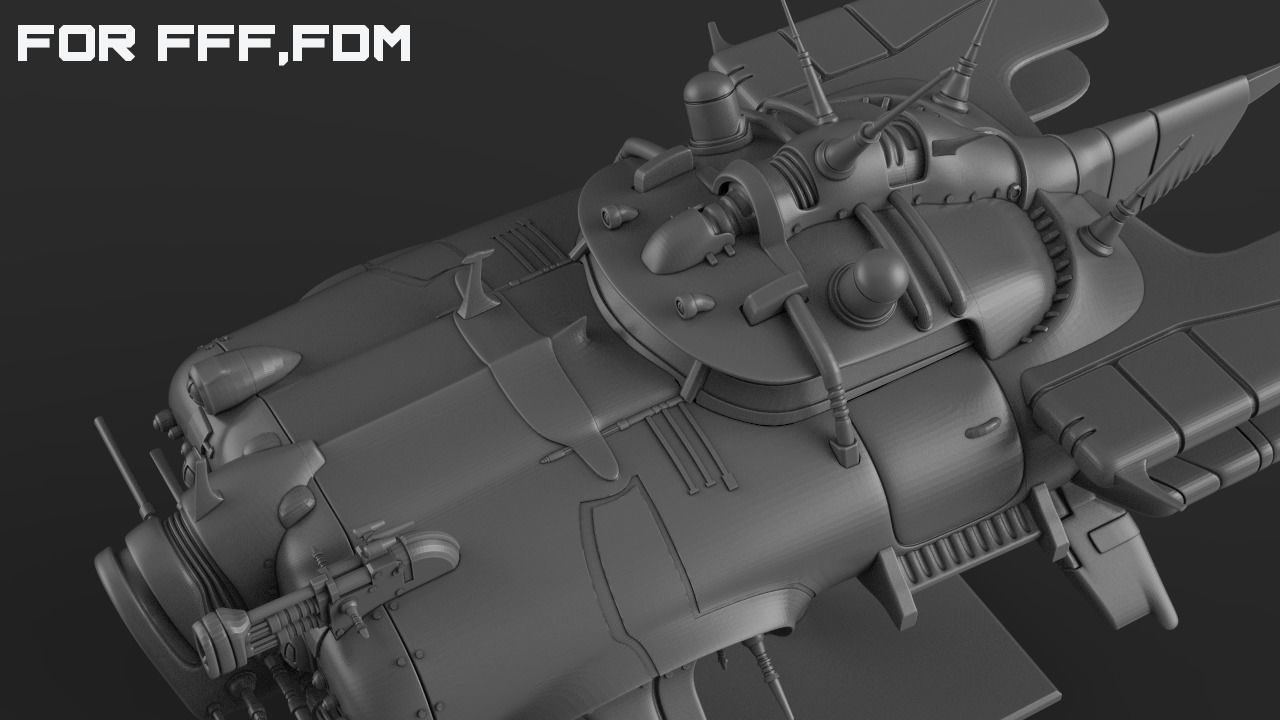 Immortal flying car for FDM printers 3D print model_9