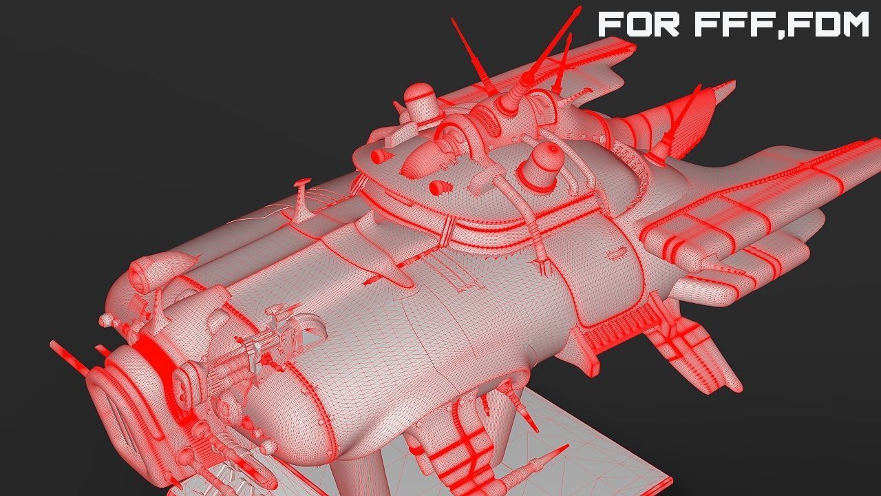 Immortal flying car for FDM printers 3D print model_4