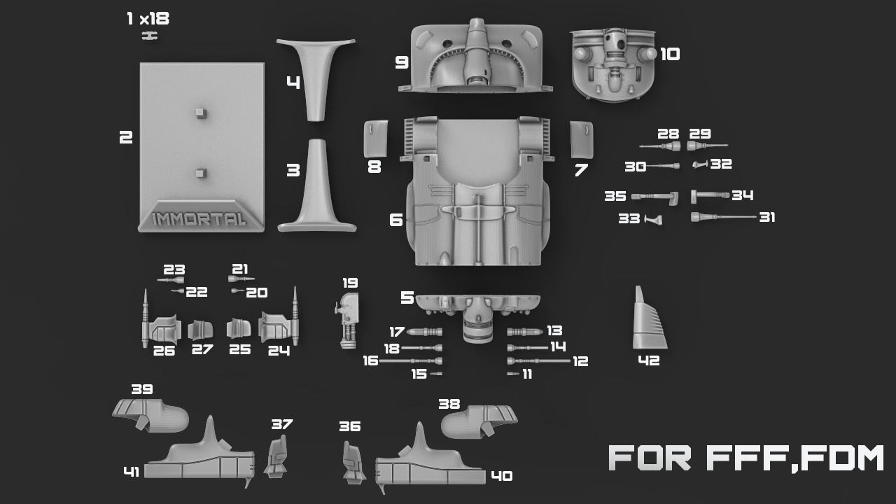 Immortal flying car for FDM printers 3D print model_1