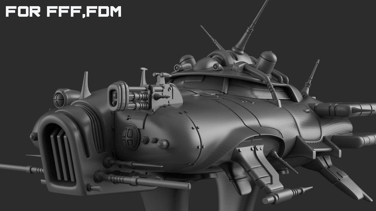 Immortal flying car for FDM printers 3D print model_7