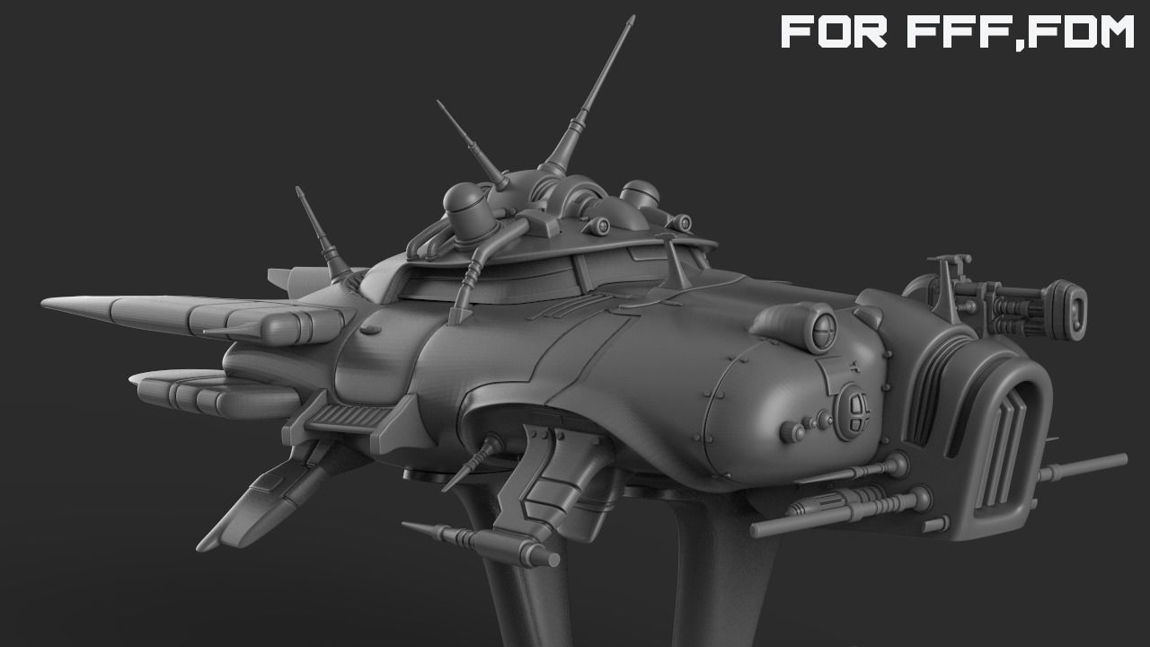 Immortal flying car for FDM printers 3D print model_17