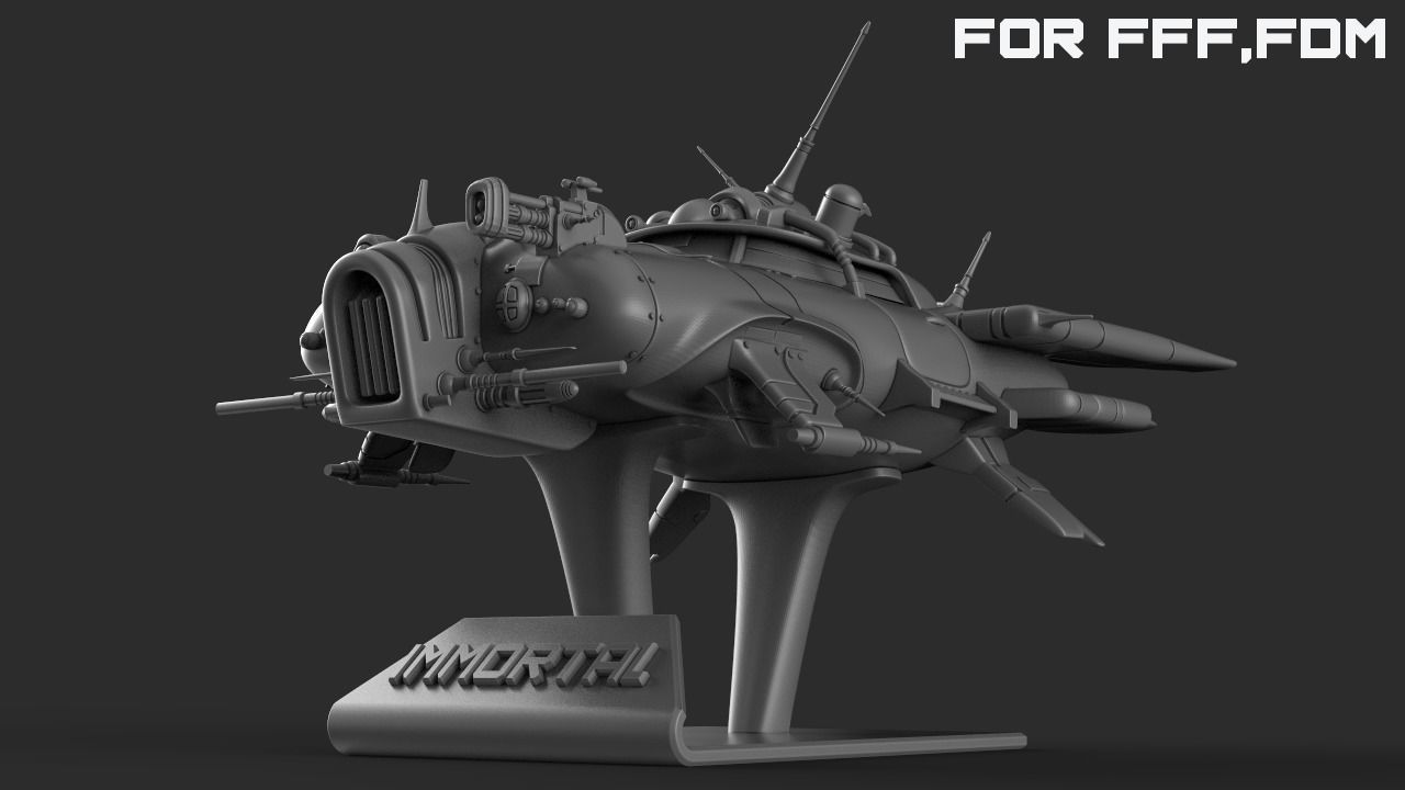 Immortal flying car for FDM printers 3D print model_11