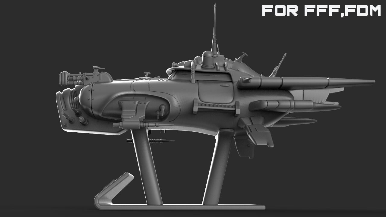 Immortal flying car for FDM printers 3D print model_5