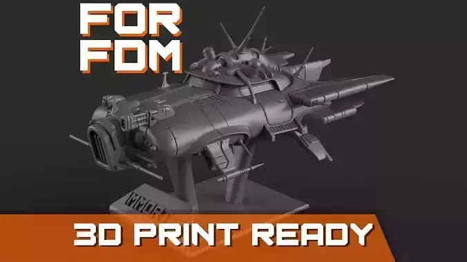 Immortal flying car for FDM printers 3D print model