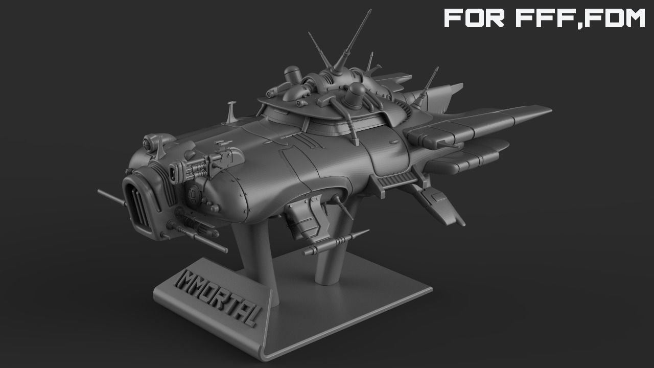 Immortal flying car for FDM printers 3D print model_12