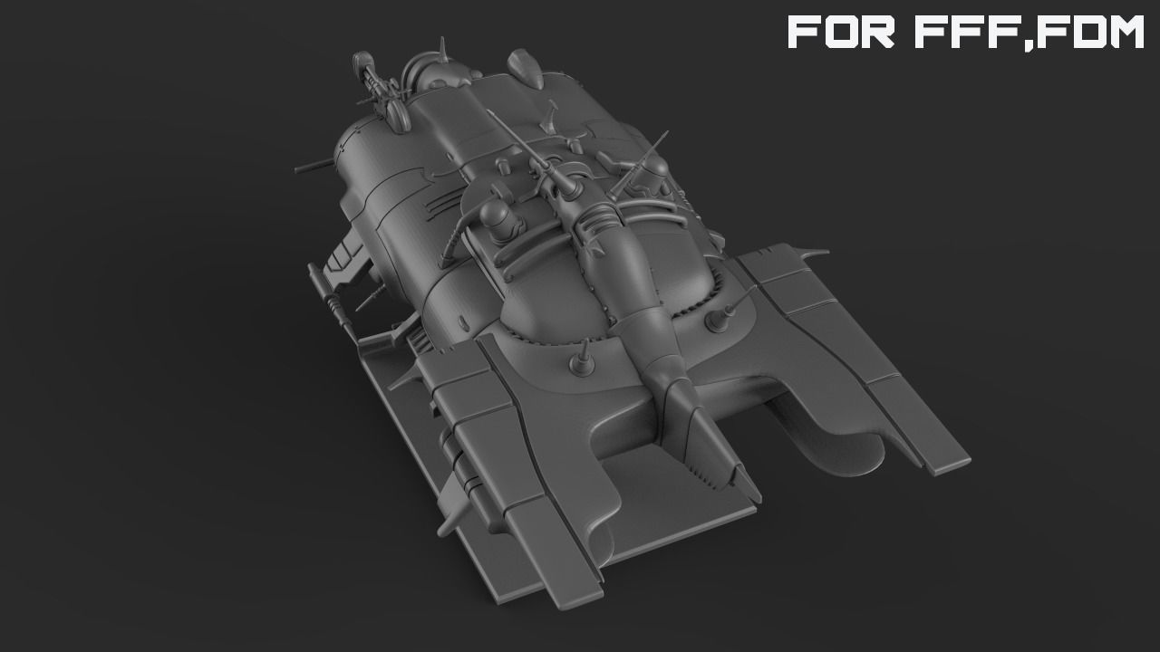 Immortal flying car for FDM printers 3D print model_8