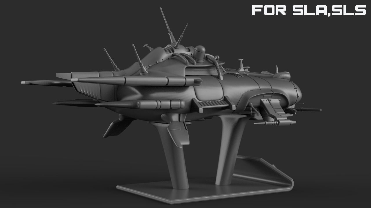 Immortal flying car for SLA and SLS printers 3D print model_2