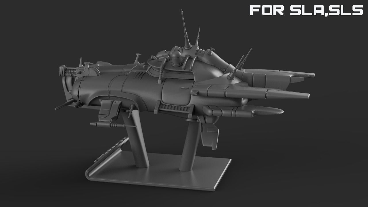 Immortal flying car for SLA and SLS printers 3D print model_14