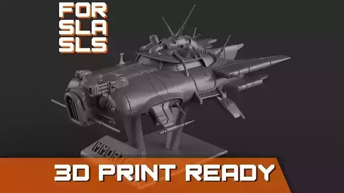 Immortal flying car for SLA and SLS printers 3D print model