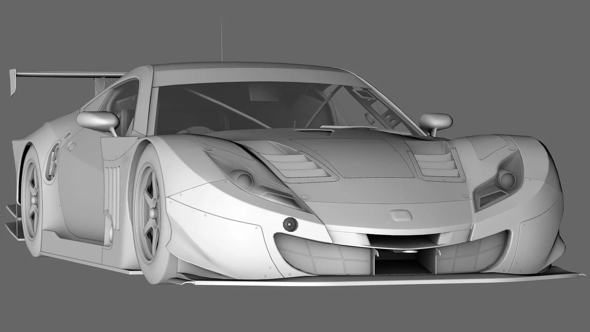 Honda HSV - 010 GT GT500 Super GT Low-poly 3D model_0