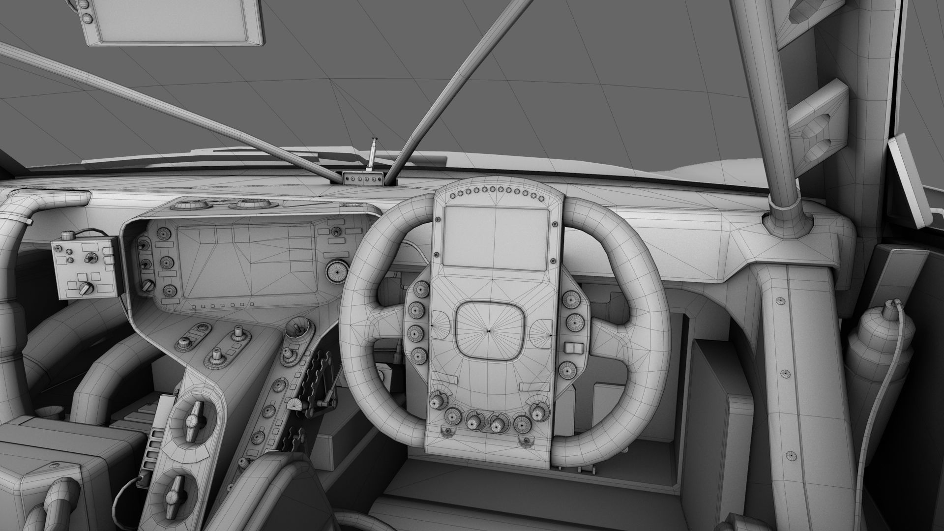 Honda HSV - 010 GT GT500 Super GT Low-poly 3D model_16