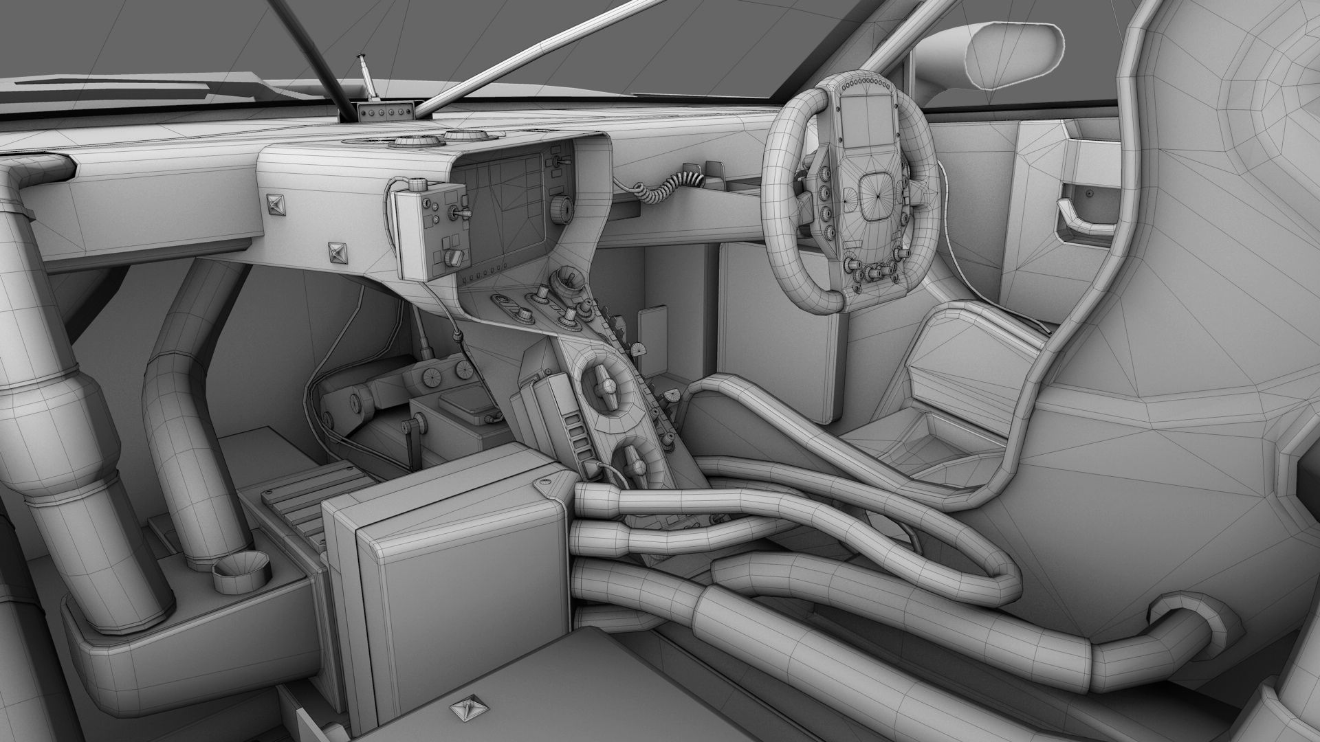 Honda HSV - 010 GT GT500 Super GT Low-poly 3D model_11