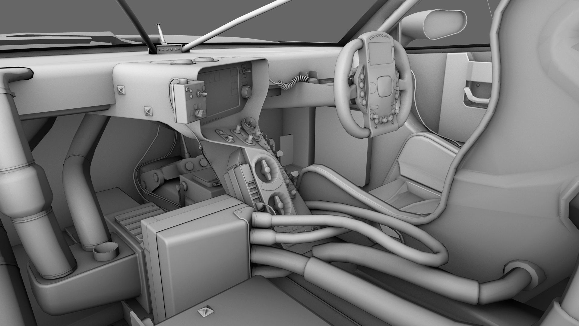 Honda HSV - 010 GT GT500 Super GT Low-poly 3D model_12