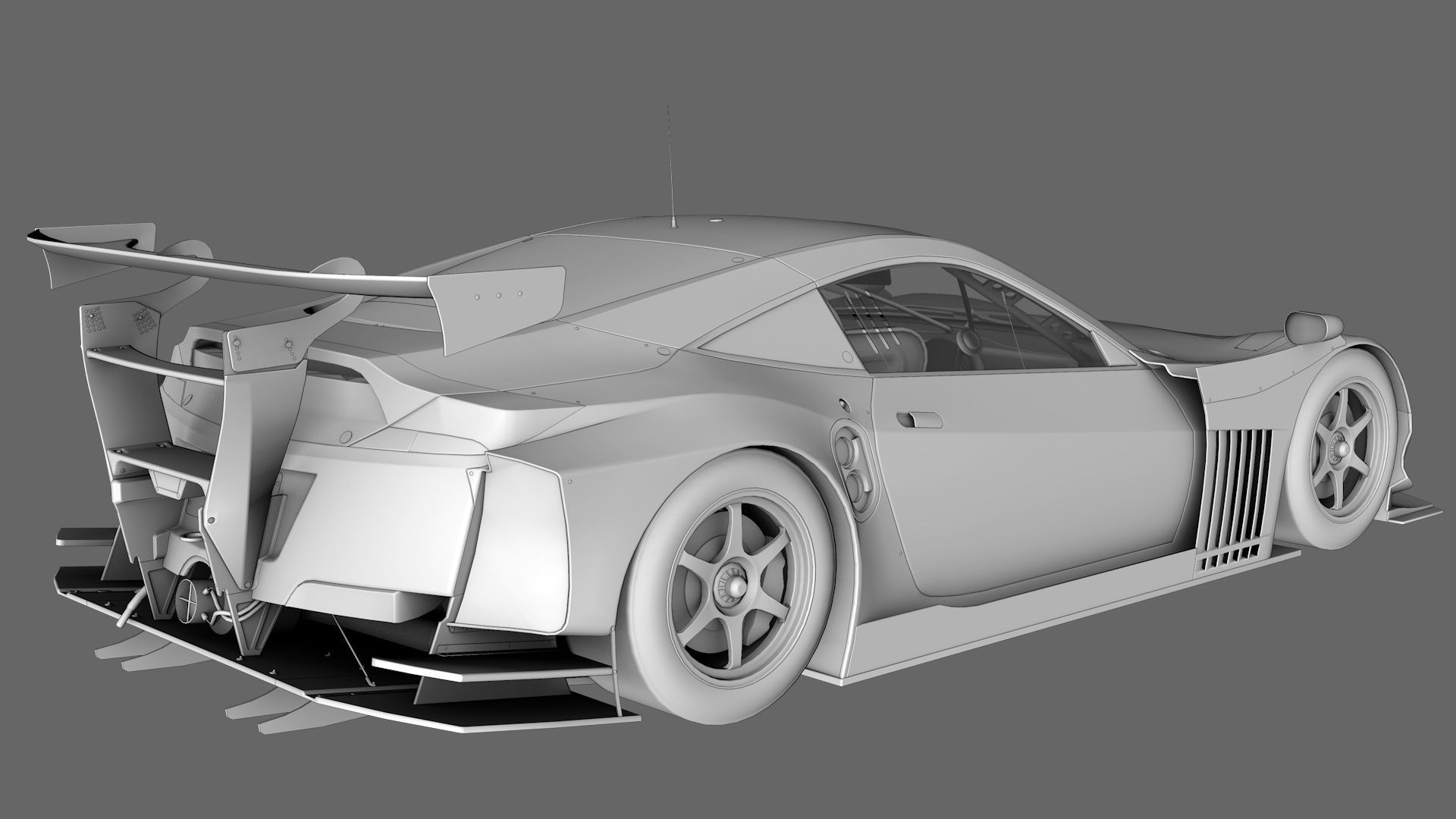 Honda HSV - 010 GT GT500 Super GT Low-poly 3D model_6