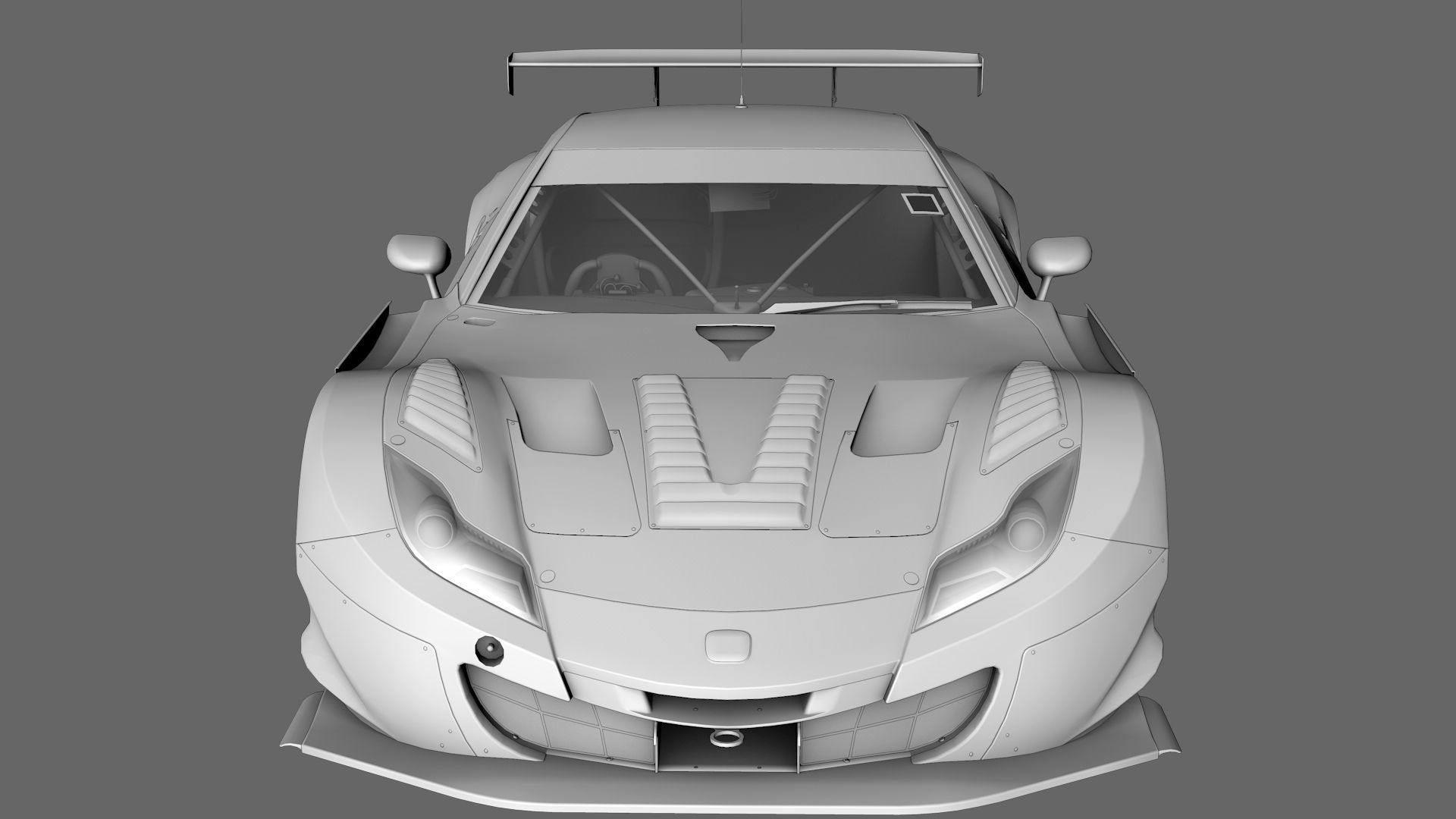 Honda HSV - 010 GT GT500 Super GT Low-poly 3D model_2
