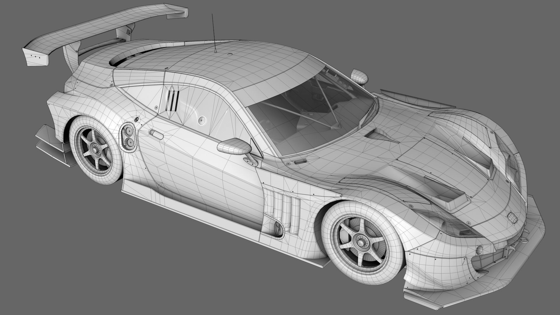 Honda HSV - 010 GT GT500 Super GT Low-poly 3D model_7