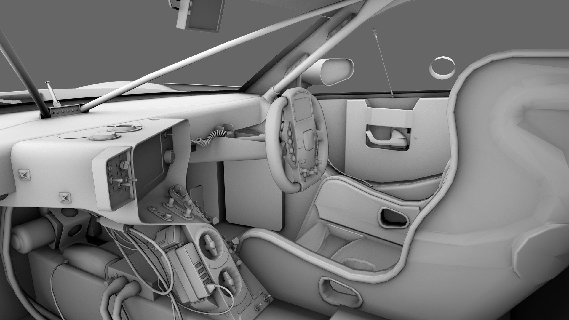 Honda HSV - 010 GT GT500 Super GT Low-poly 3D model_13