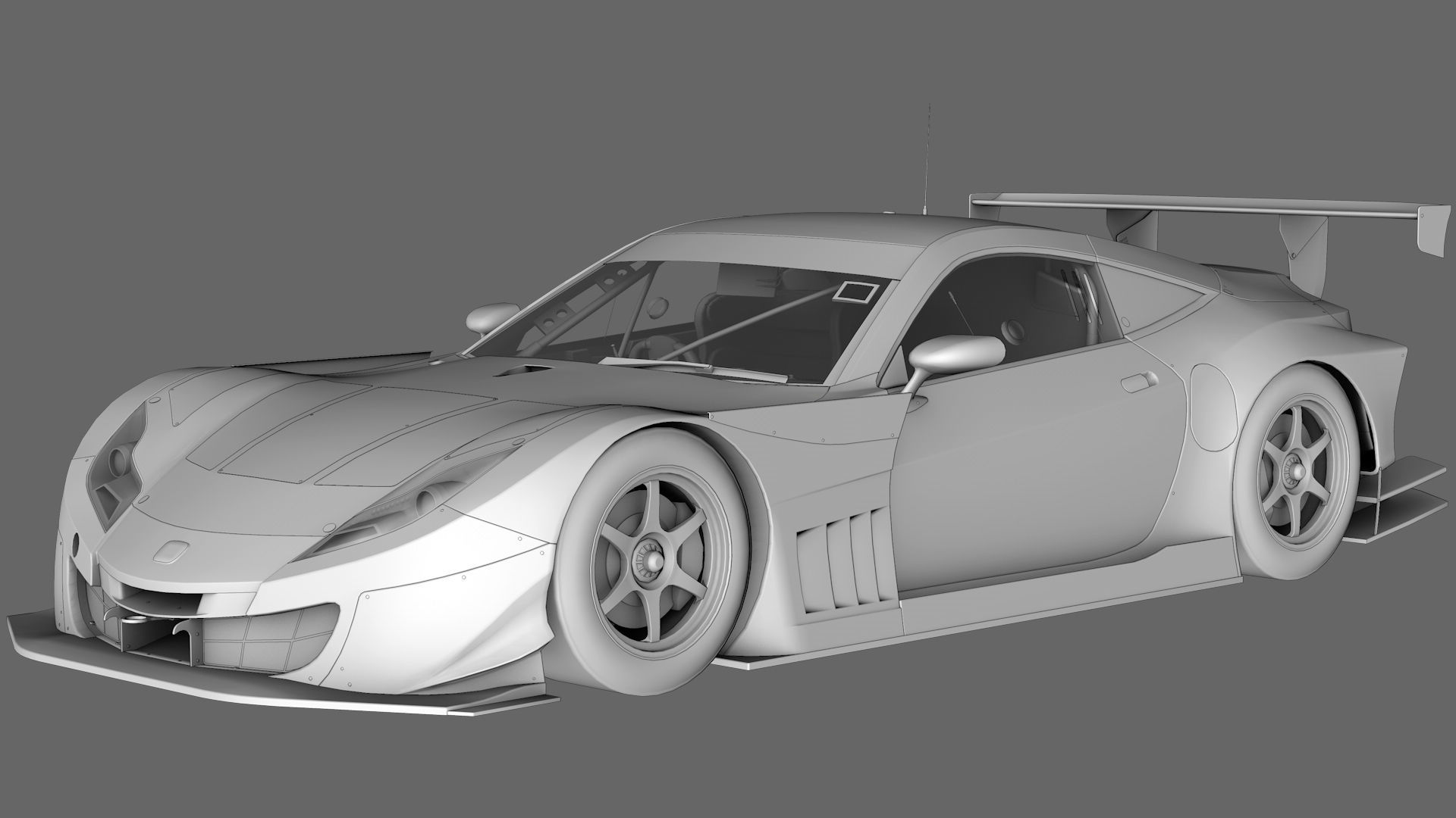 Honda HSV - 010 GT GT500 Super GT Low-poly 3D model_4