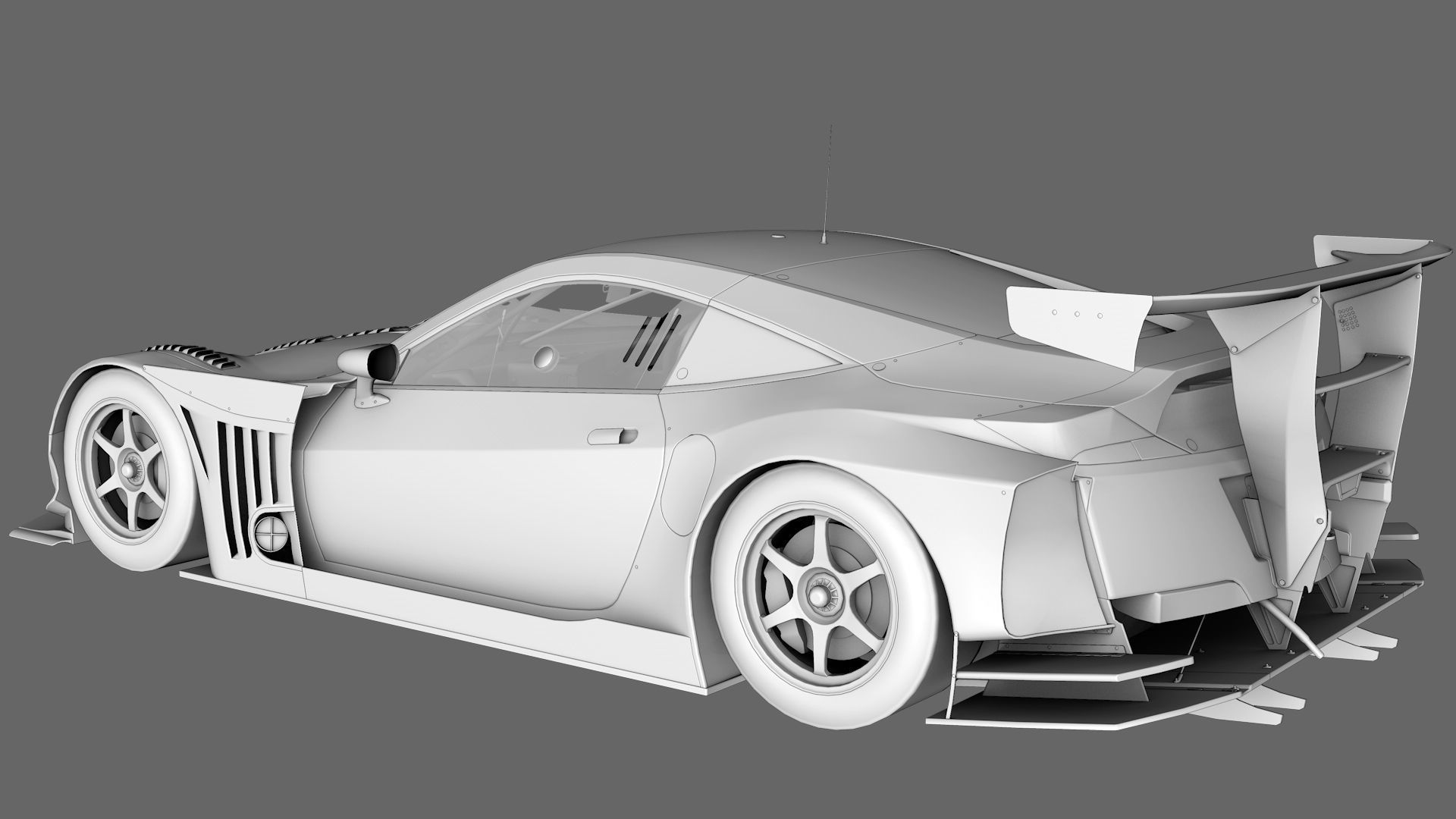Honda HSV - 010 GT GT500 Super GT Low-poly 3D model_9