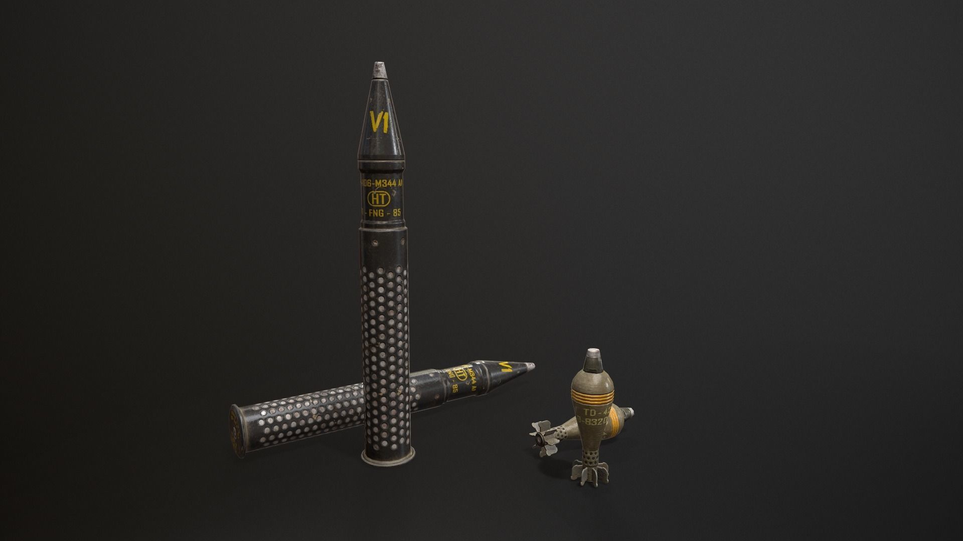 Ammo Box Set Low-poly 3D model_18