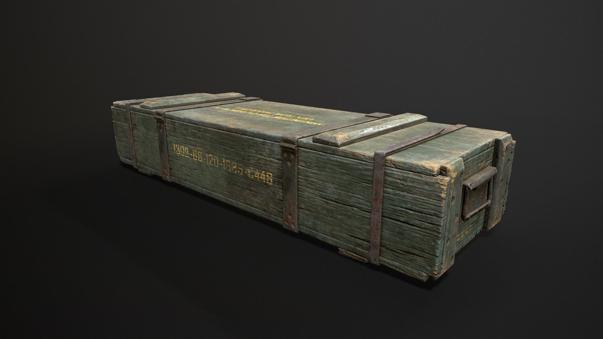 Ammo Box Set Low-poly 3D model_4