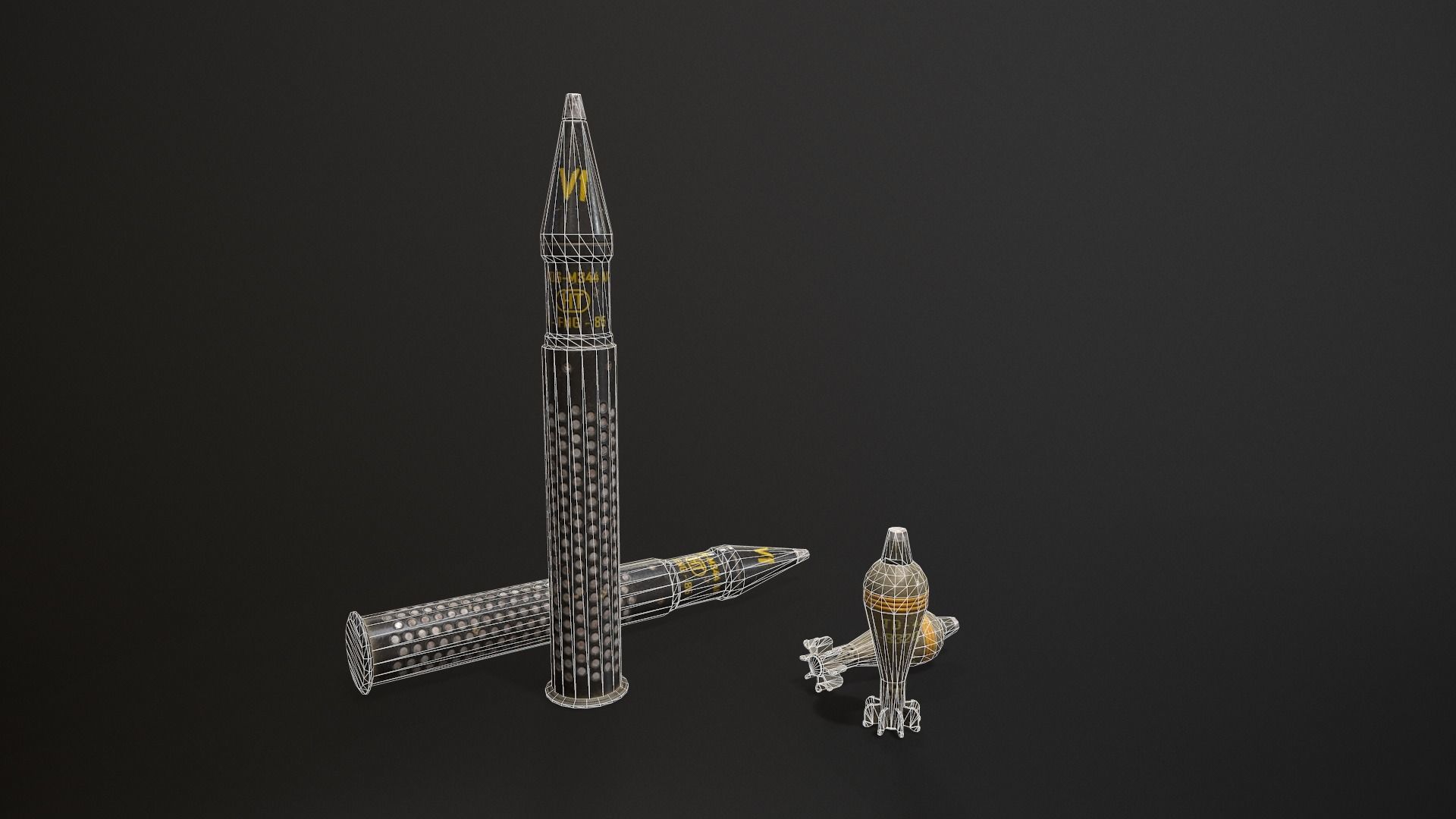 Ammo Box Set Low-poly 3D model_19