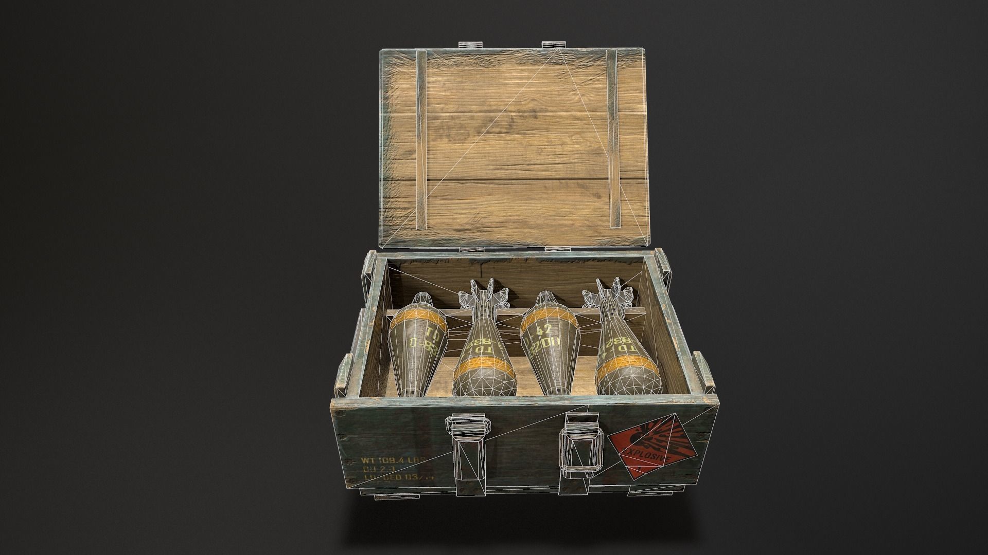 Ammo Box Set Low-poly 3D model_15