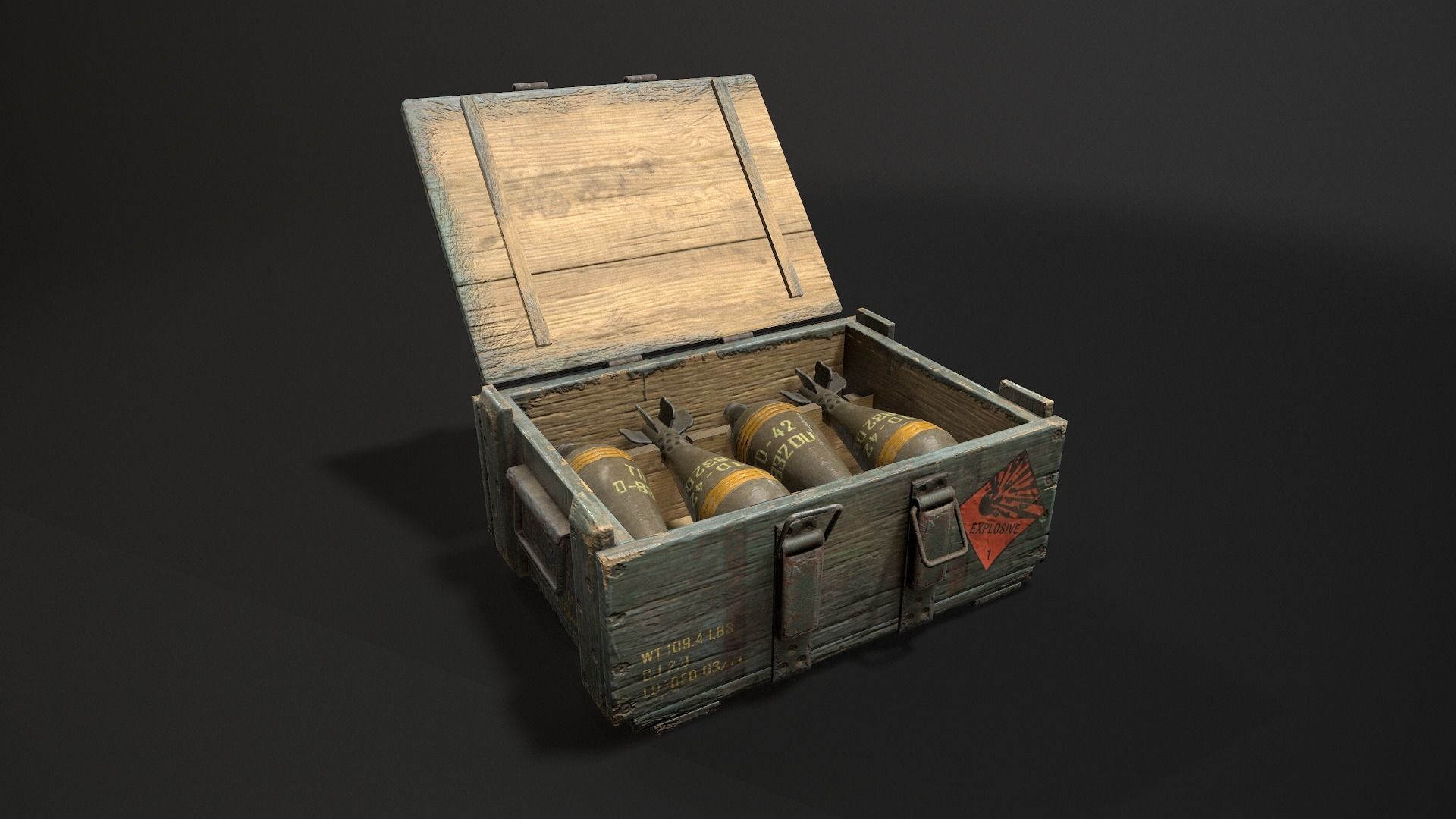 Ammo Box Set Low-poly 3D model_12