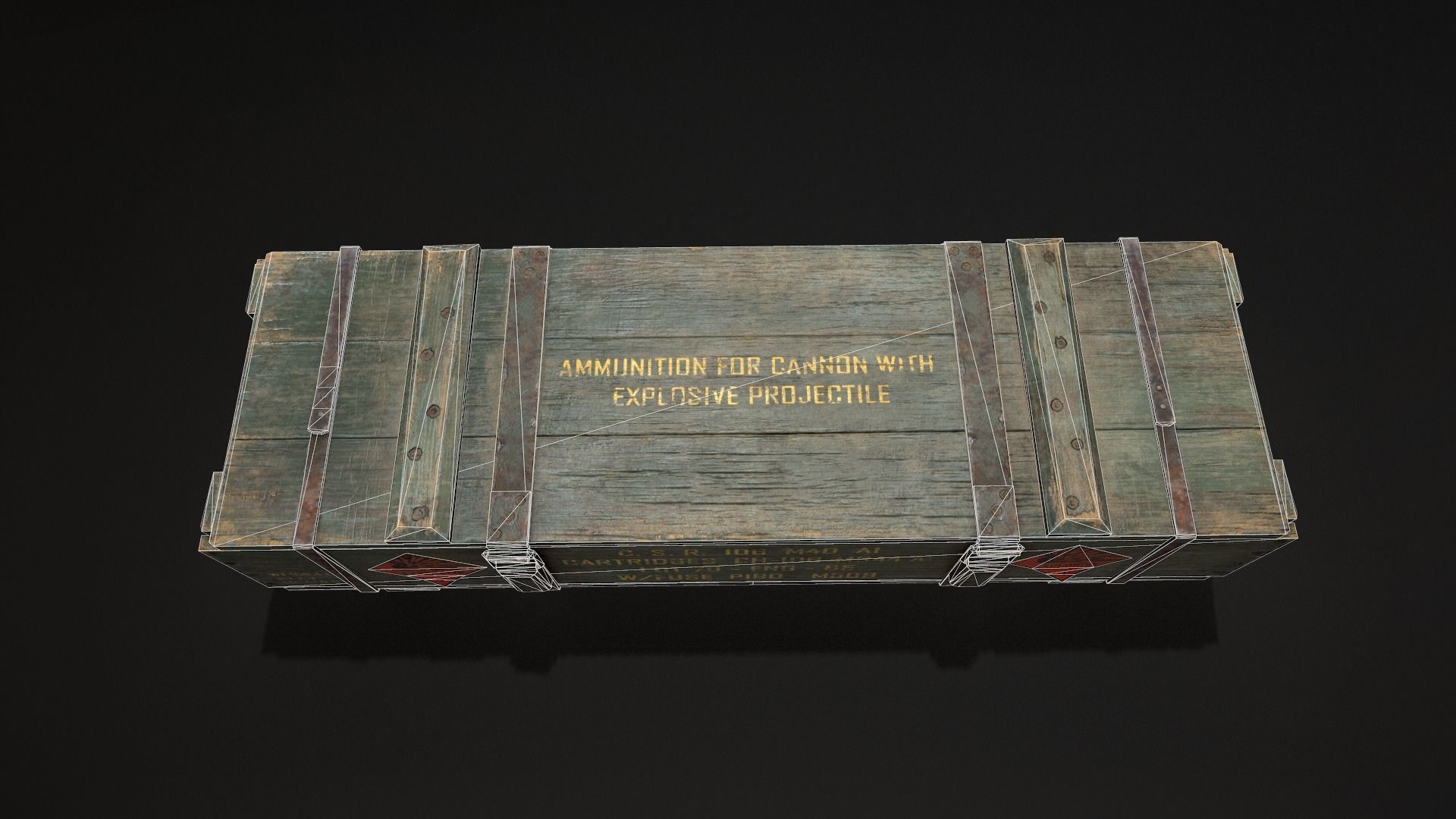 Ammo Box Set Low-poly 3D model_7