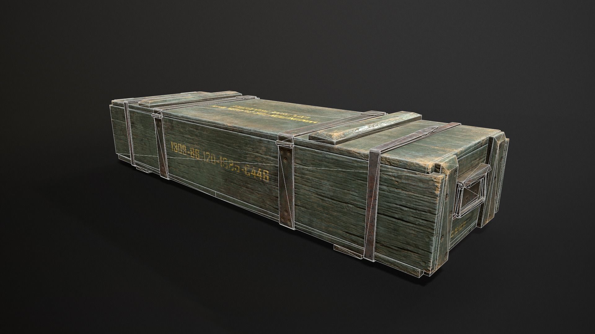 Ammo Box Set Low-poly 3D model_5