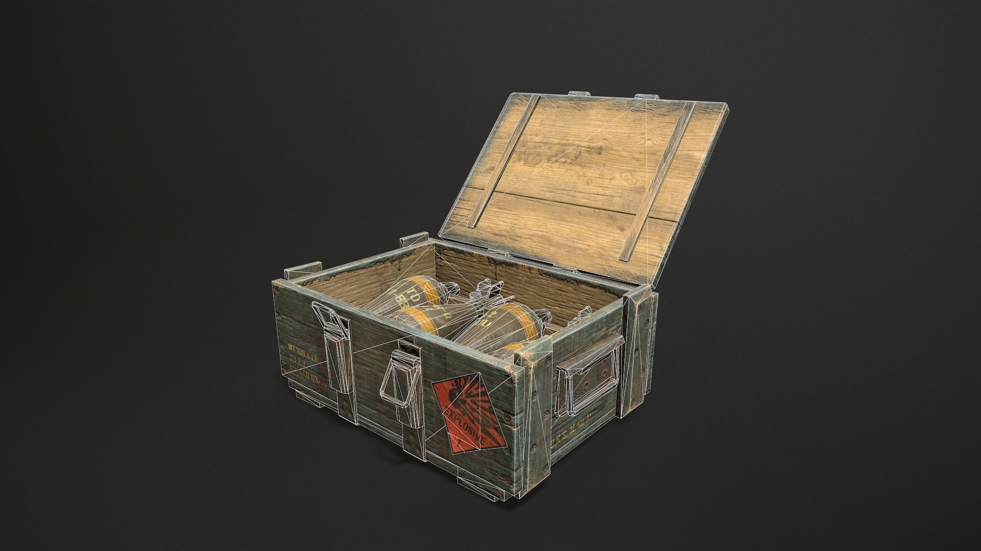 Ammo Box Set Low-poly 3D model_17