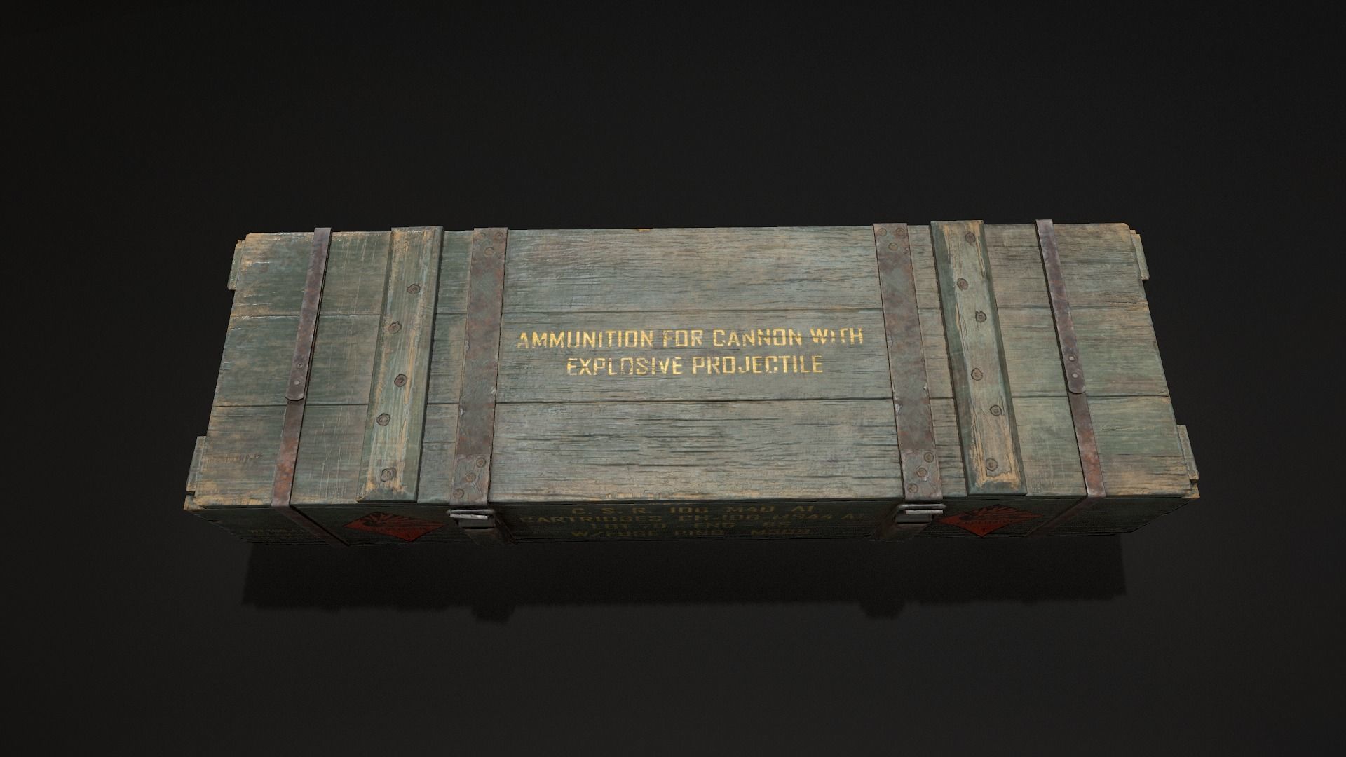 Ammo Box Set Low-poly 3D model_6