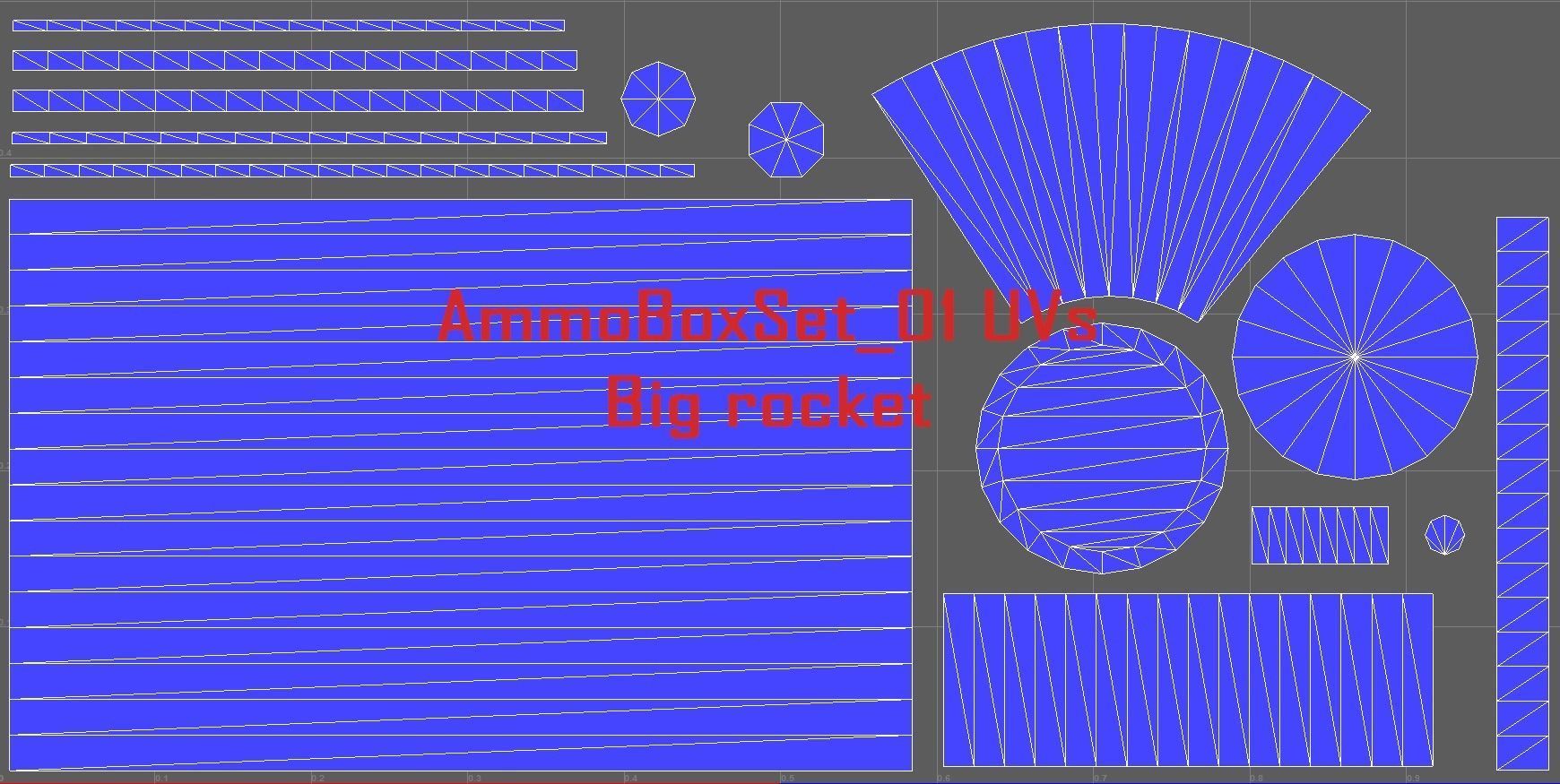 Ammo Box Set Low-poly 3D model_21