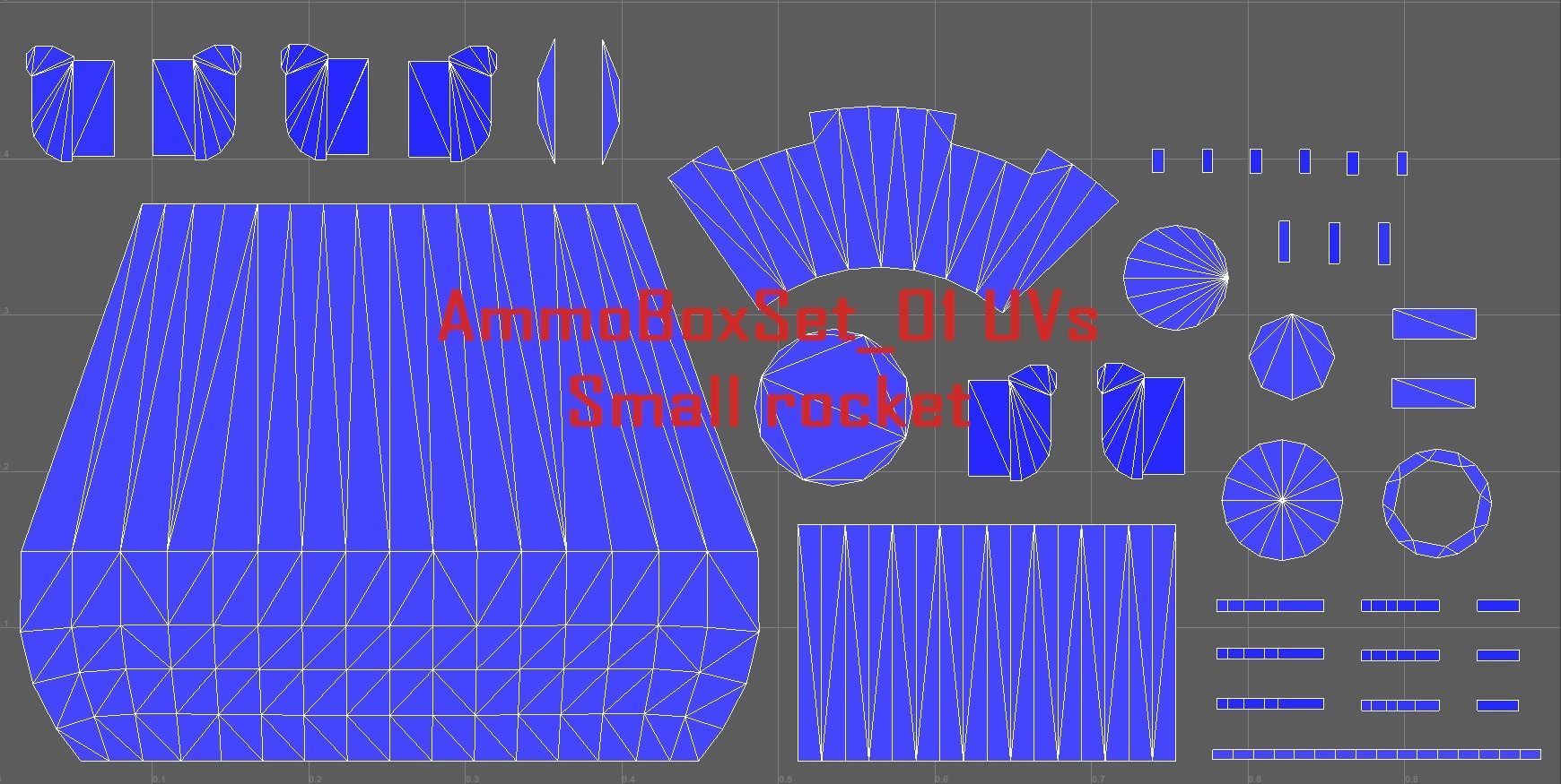 Ammo Box Set Low-poly 3D model_22