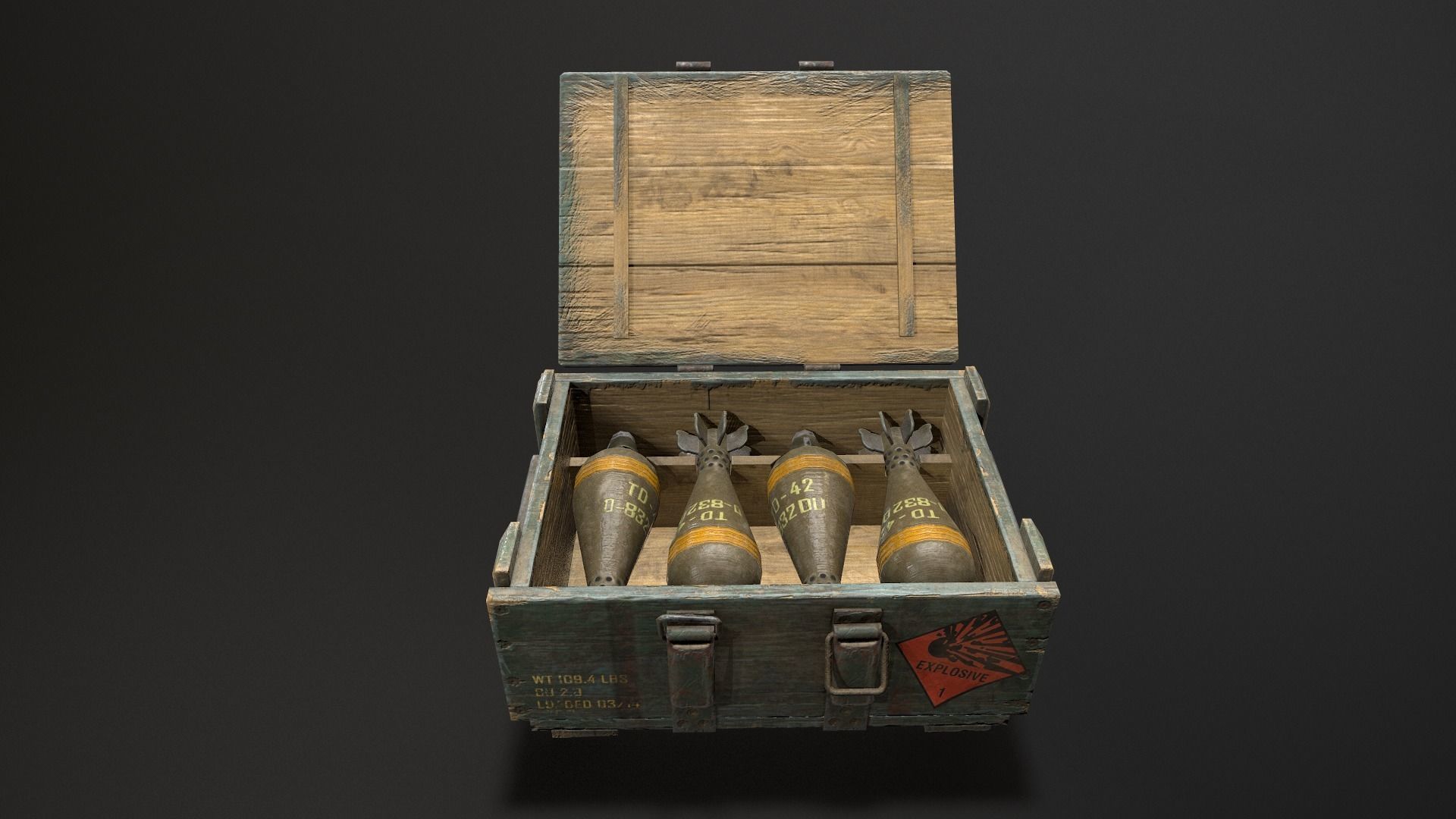 Ammo Box Set Low-poly 3D model_14