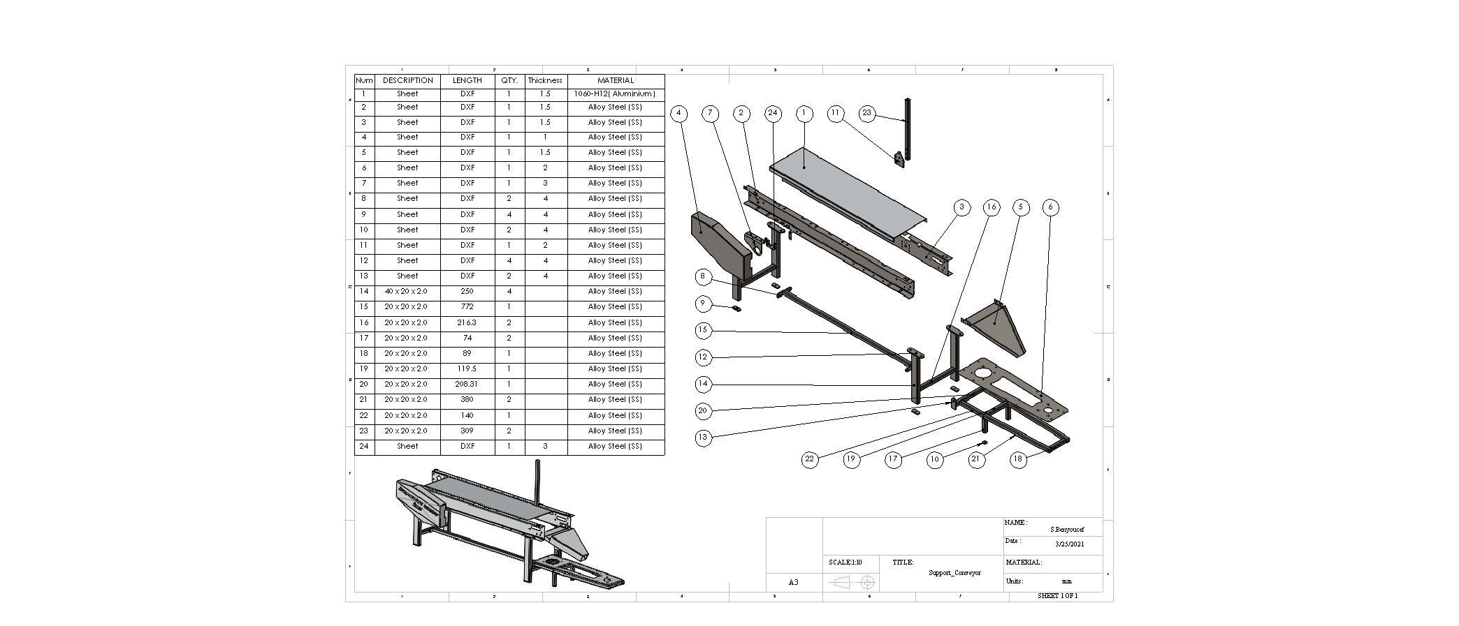 Conveyor Sorting System 3D model_11