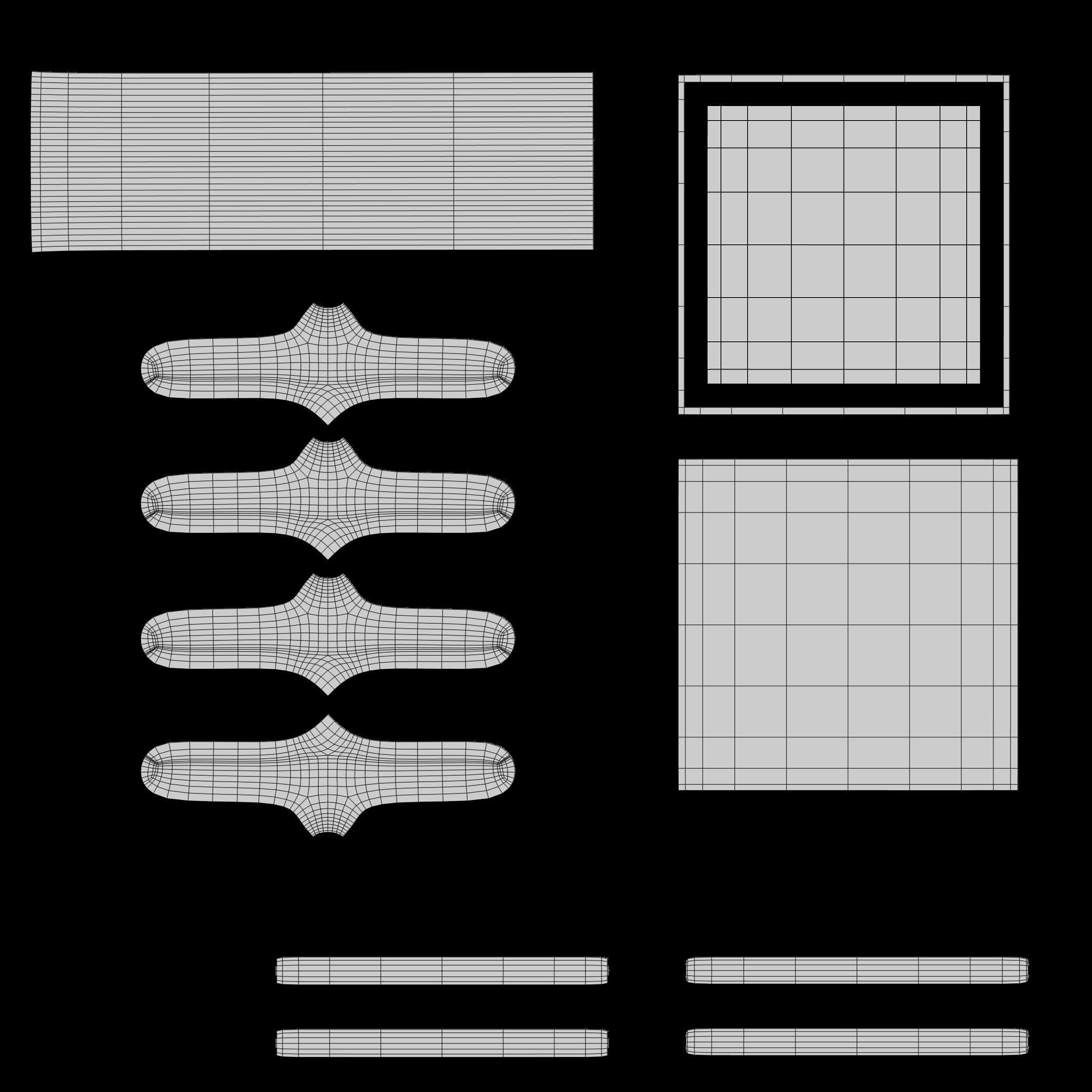 Restaurant Single Table Low-poly 3D model_10