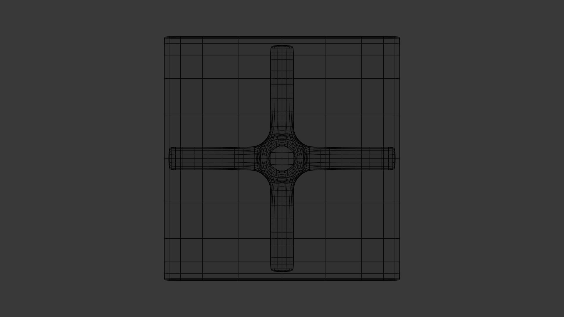 Restaurant Single Table Low-poly 3D model_8