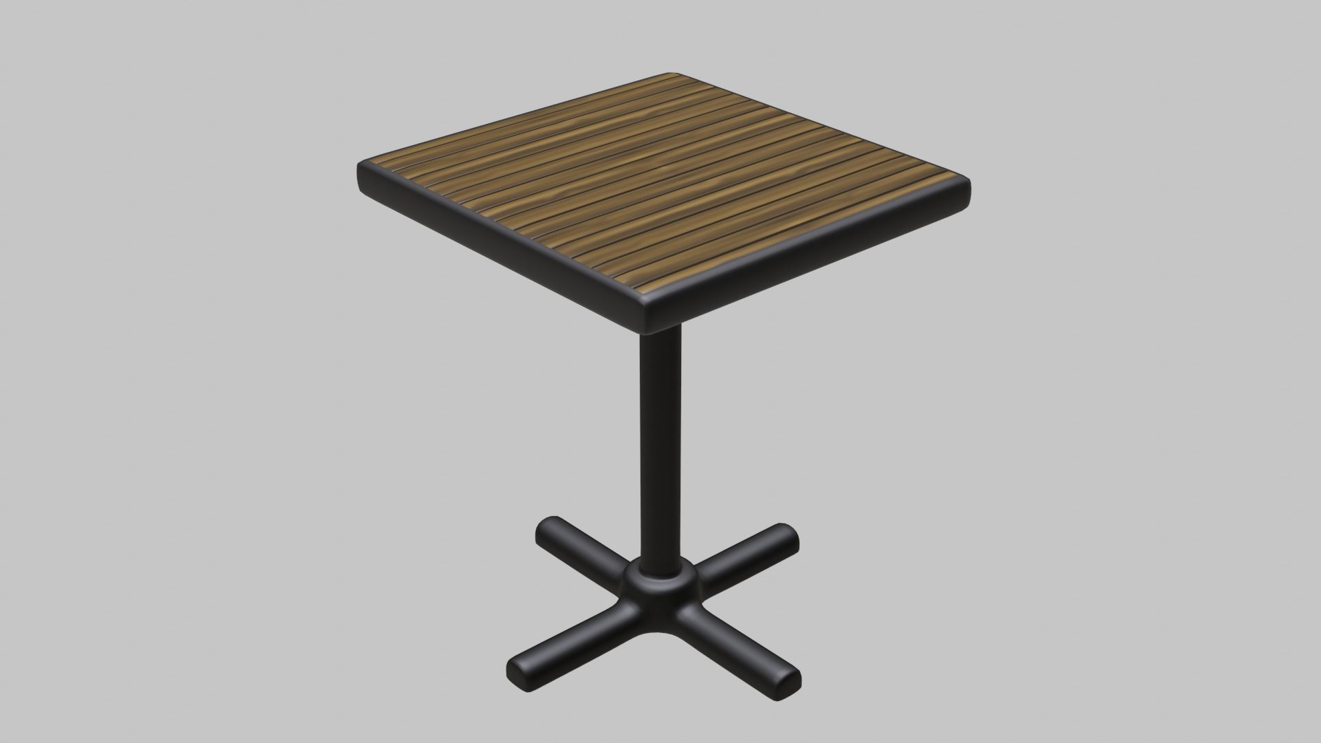 Restaurant Single Table Low-poly 3D model_3