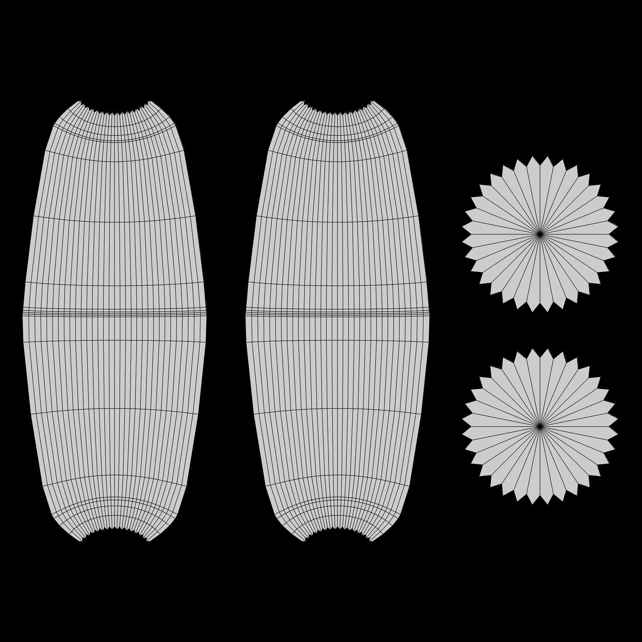 Restaurant Silverware Set Low-poly 3D model_41