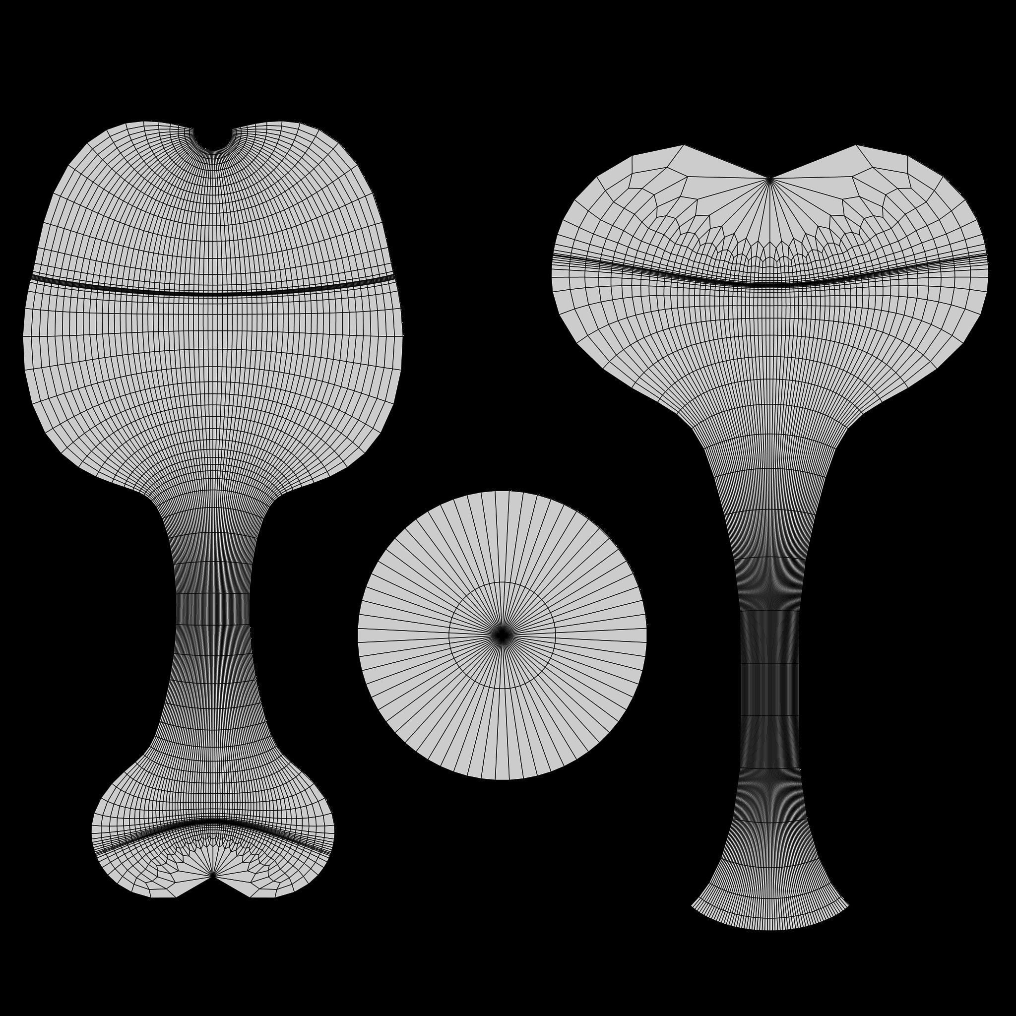 Restaurant Silverware Set Low-poly 3D model_40