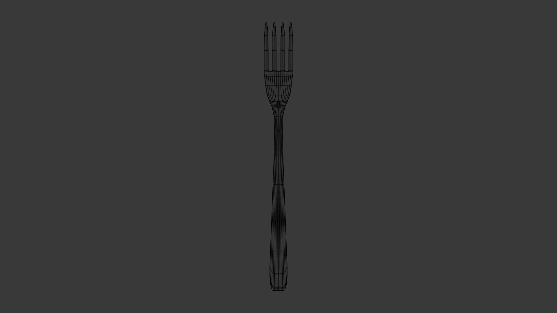 Restaurant Silverware Set Low-poly 3D model_24