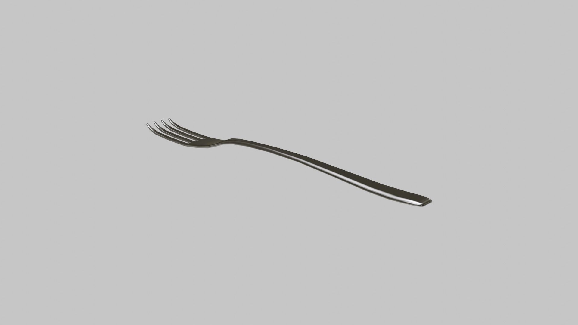 Restaurant Silverware Set Low-poly 3D model_6