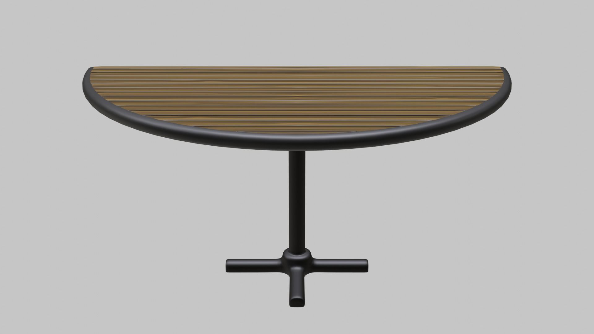 Restaurant Semi Circle Table Low-poly 3D model_2