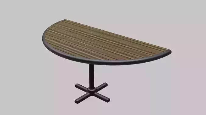 Restaurant Semi Circle Table Low-poly 3D model Restaurant Semi Circle Table Low-poly 3D model