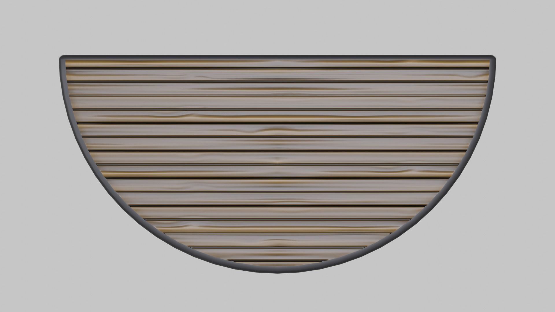 Restaurant Semi Circle Table Low-poly 3D model_4